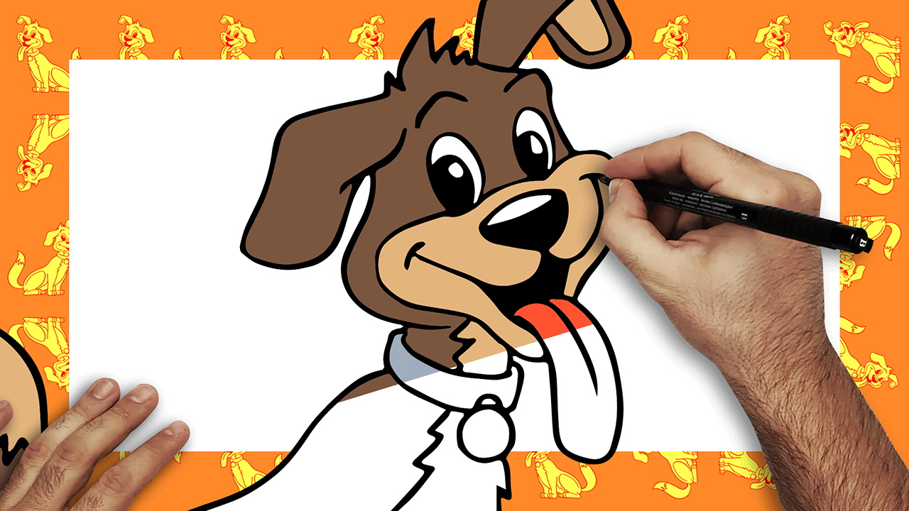 perro cartoon marron