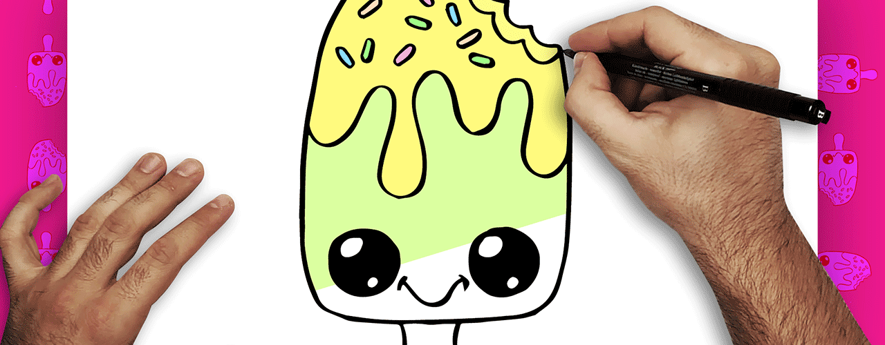 helado kawaii cartoon