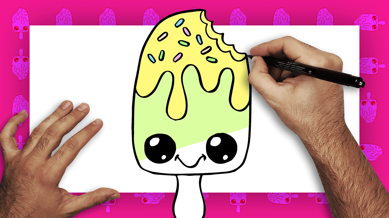 helado kawaii cartoon