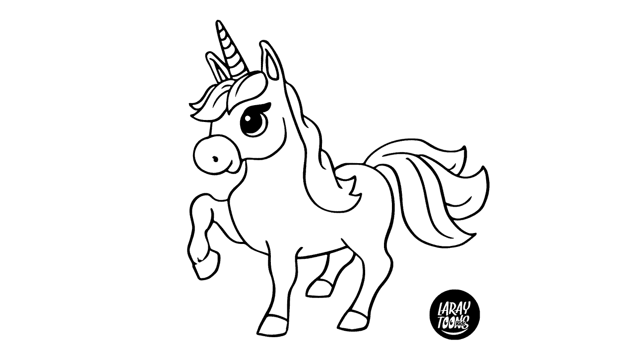 dibujo unicornio kawaii colorear